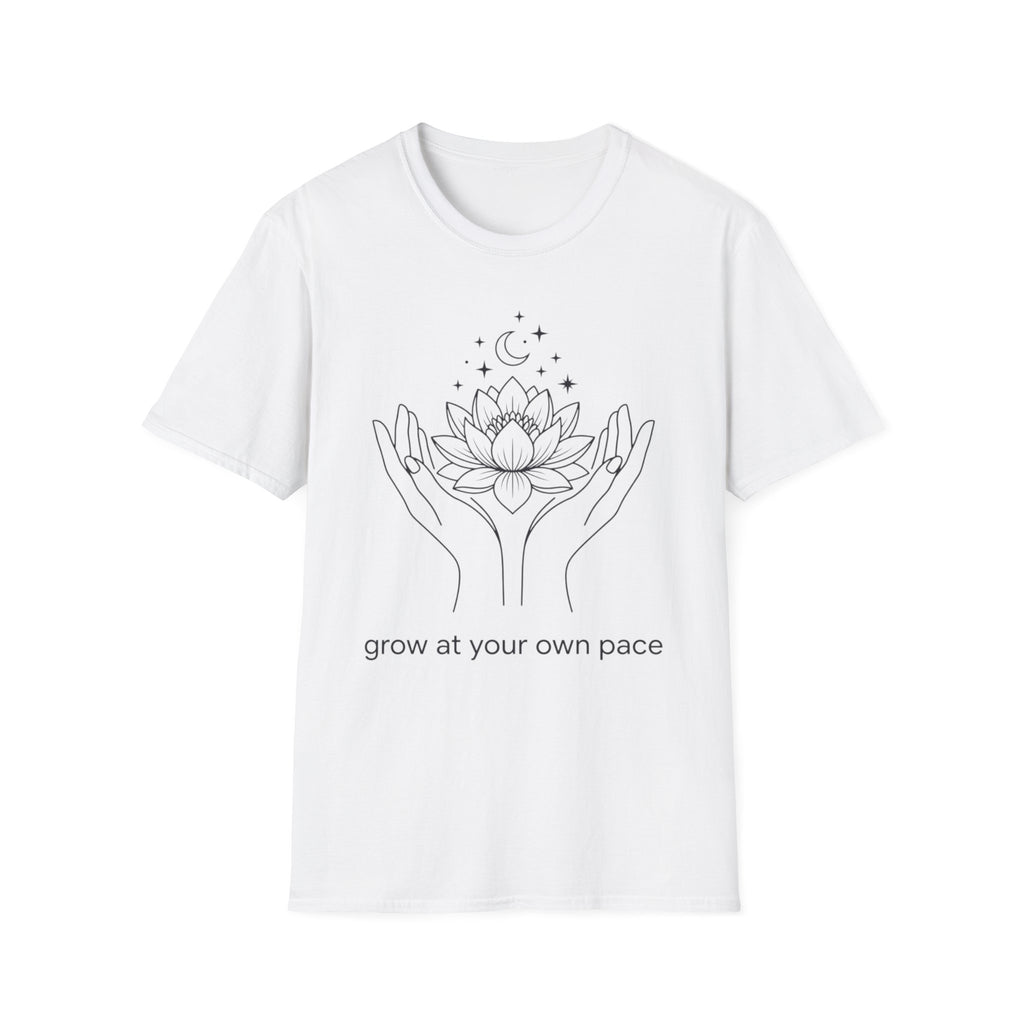 Grow At Your Own Pace T-Shirt — Hand Flower (6)