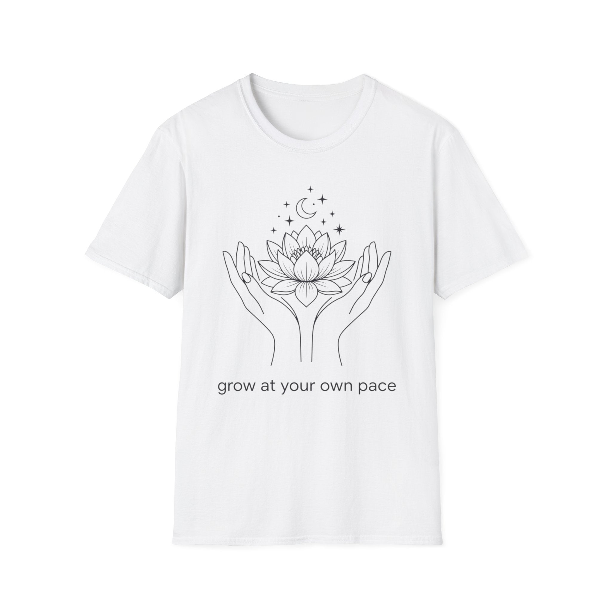 Grow At Your Own Pace T-Shirt — Hand Flower (6)