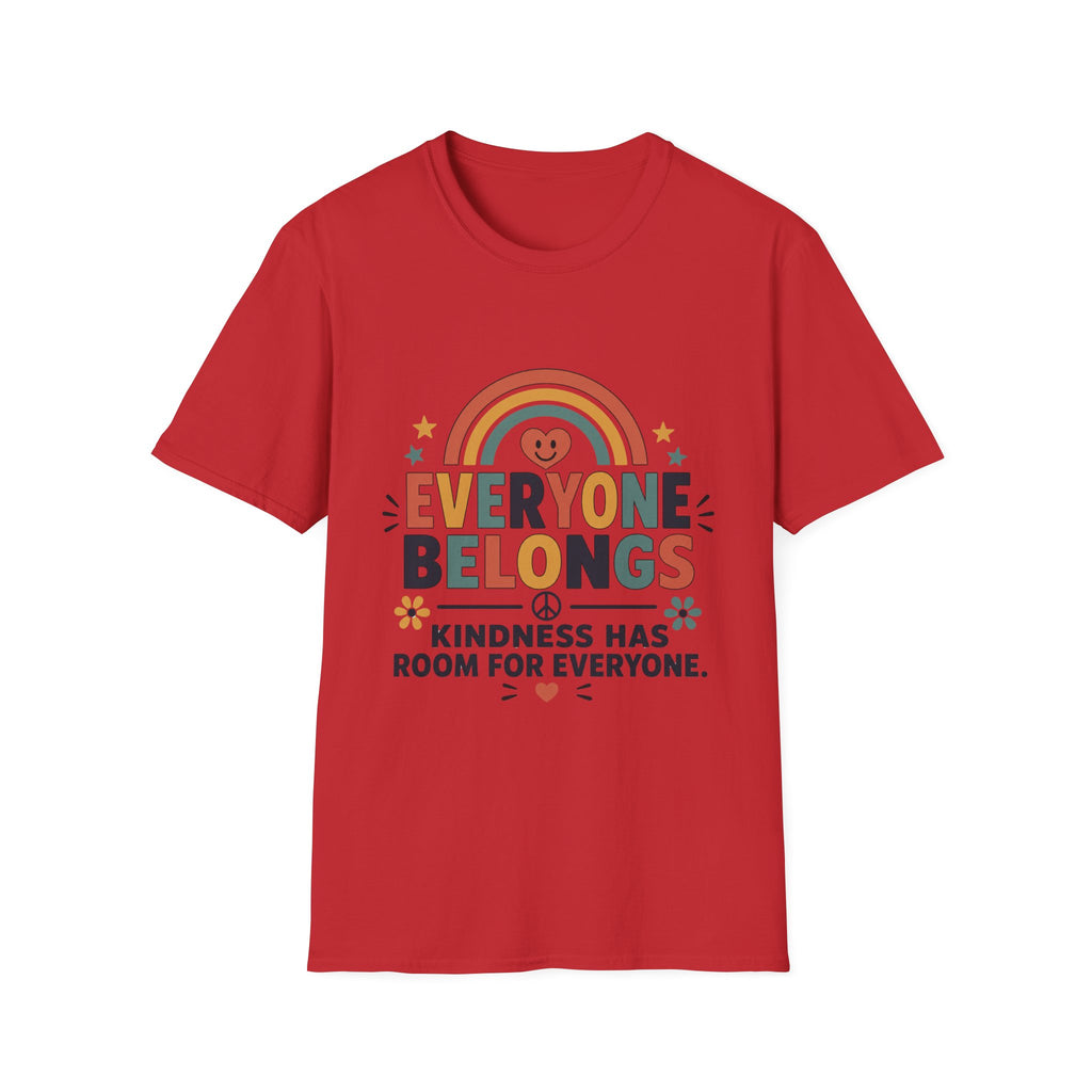 Everyone Belongs T-Shirt — Rainbow & Hearts (4)