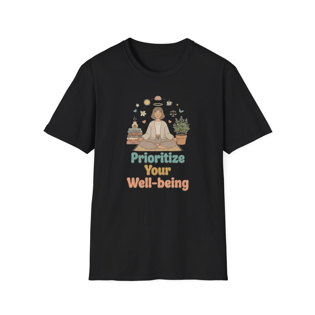 Prioritize Your Well-being T-Shirt — Meditation (94)