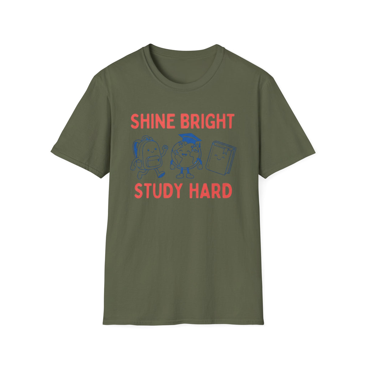 Shine Bright Study Hard T-Shirt — Globe Book (144)