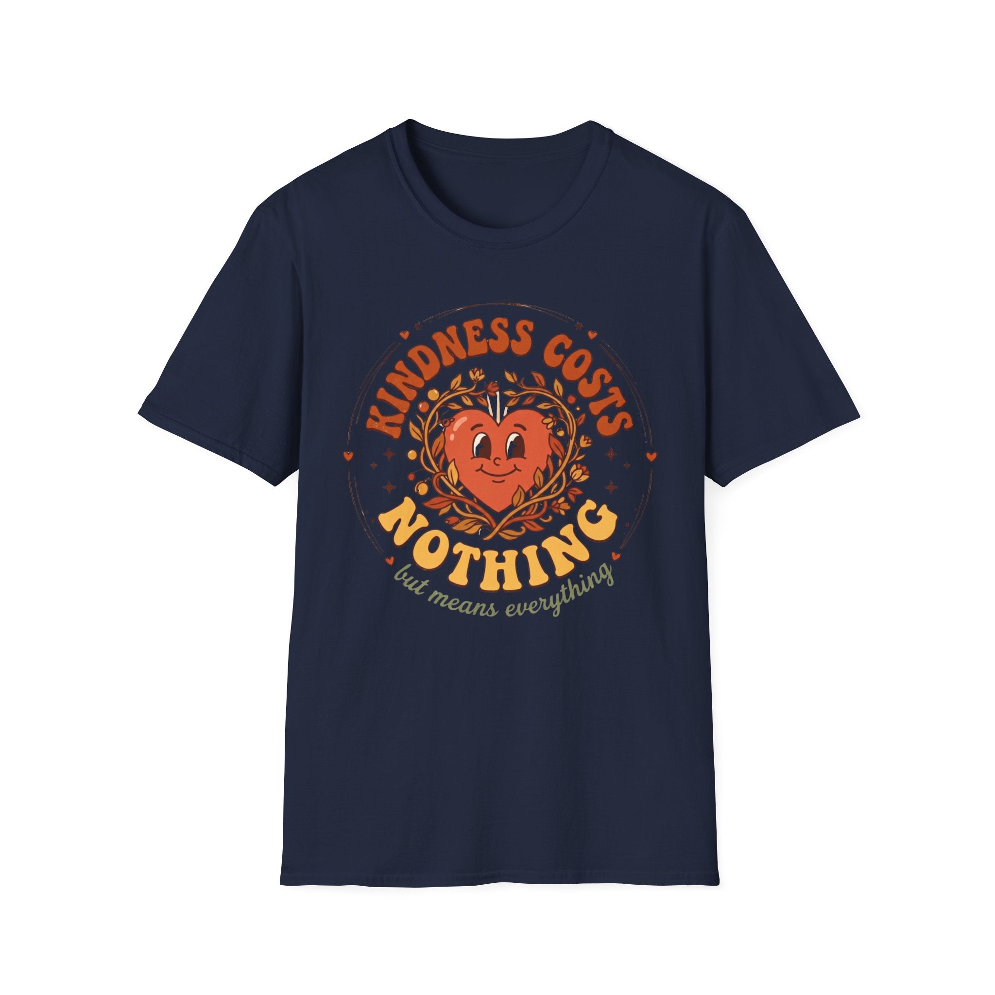 Kindness Costs Nothing T-Shirt — Heart Stars Wreath (21)