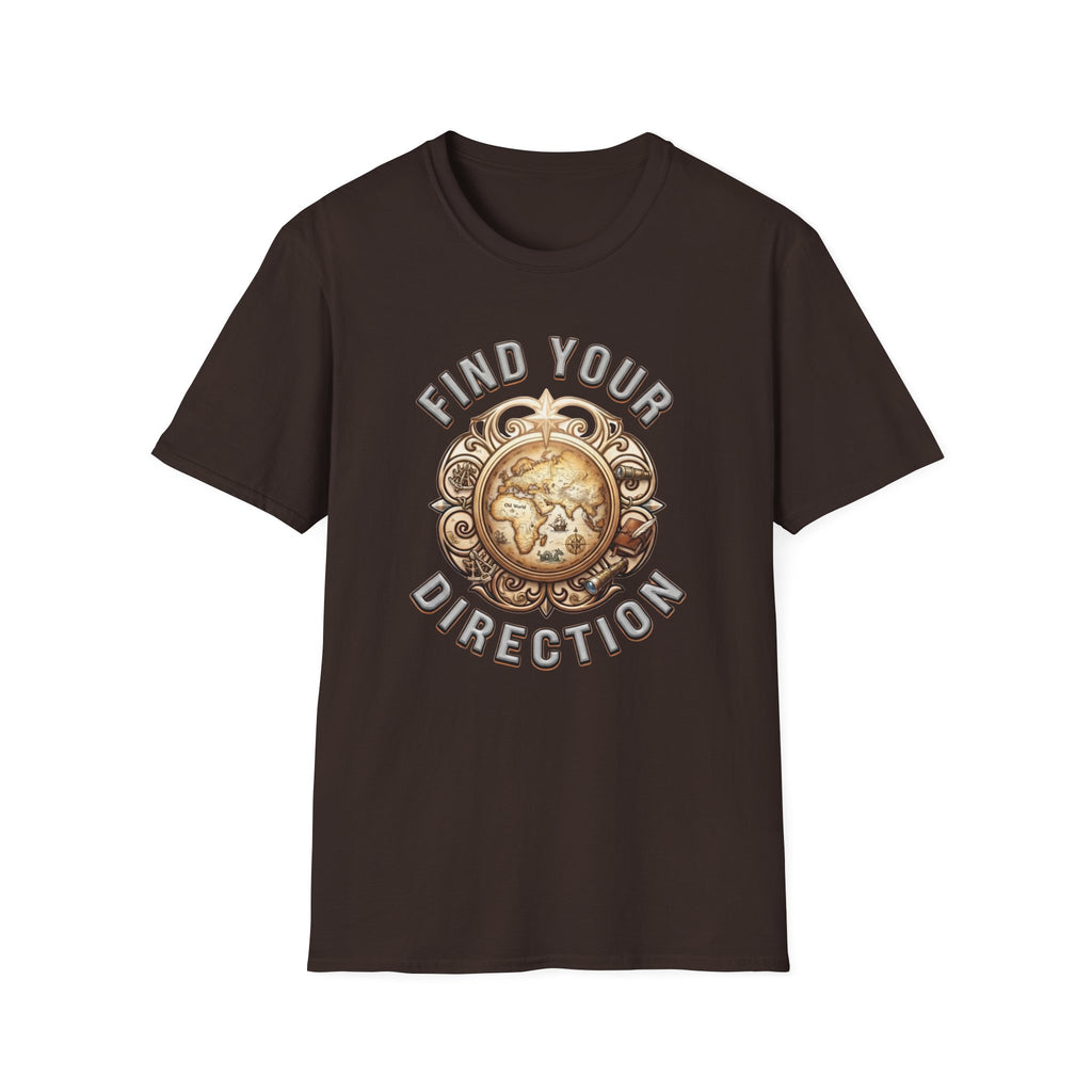 Find Your Direction T-Shirt — Old World Map (72)