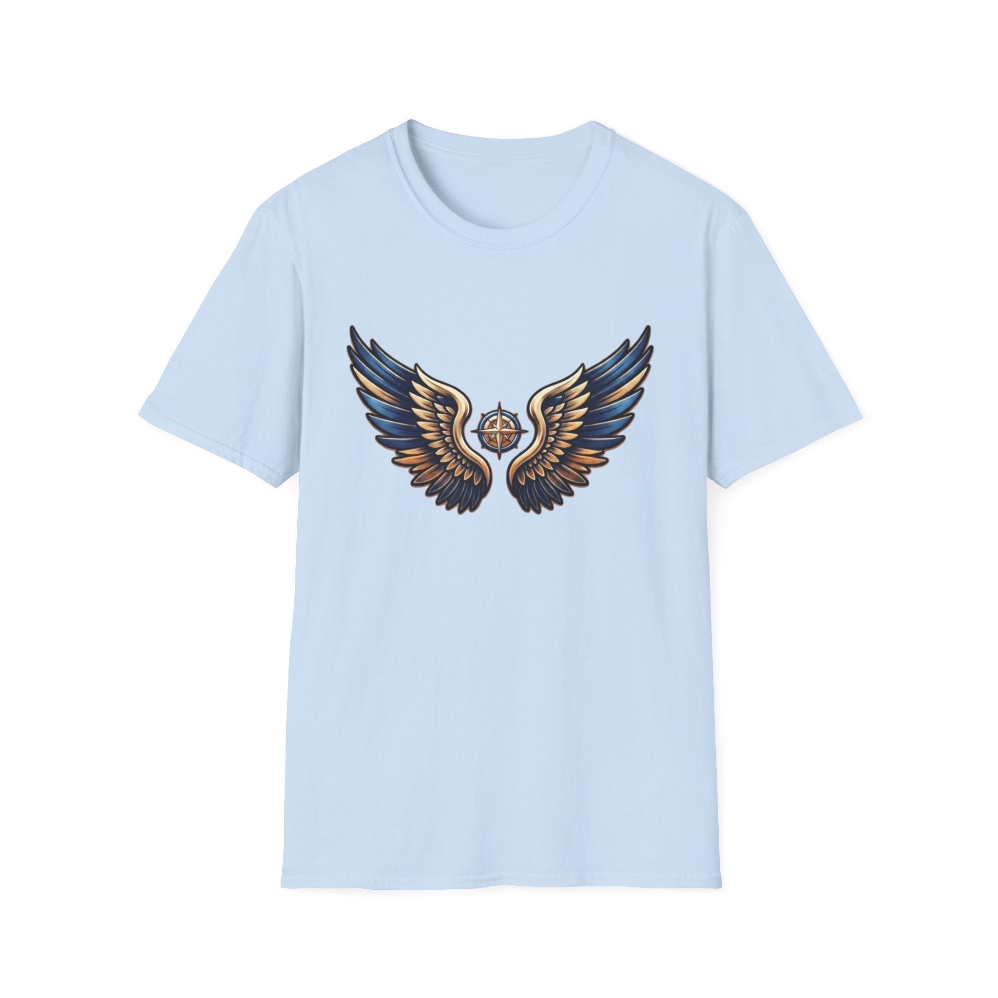 Gold Blue Wings T-Shirt — Wings (101)