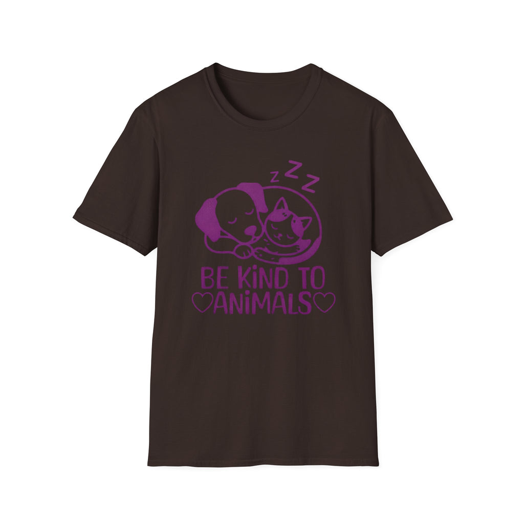 Be Kind To Animals T-Shirt — Dog & Cat (132)