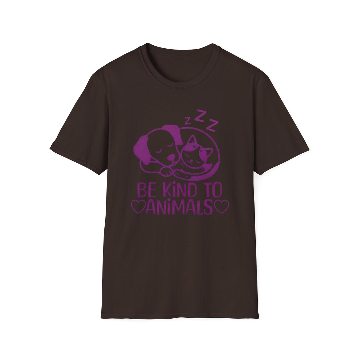 Be Kind To Animals T-Shirt — Dog & Cat (132)