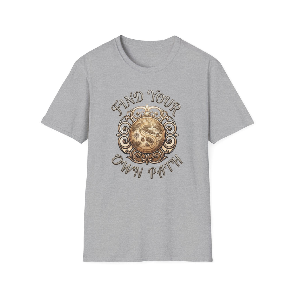 Find Your Own Path T-Shirt — Map of Path (75)