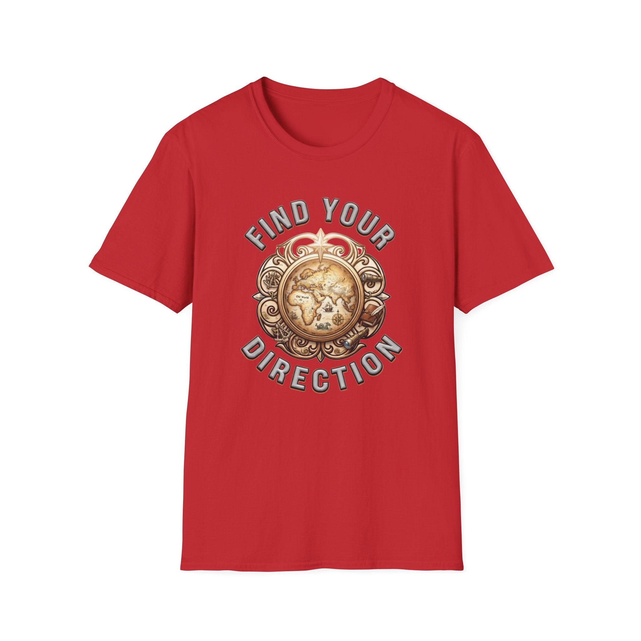 Find Your Direction T-Shirt — Old World Map (72)