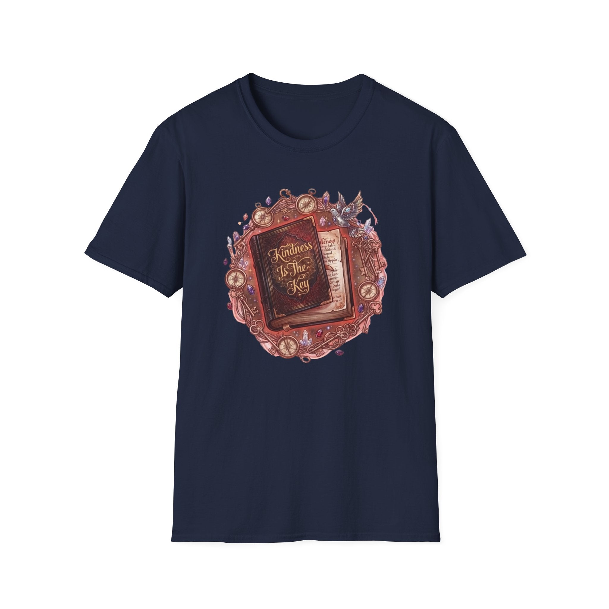 Kindness Is The Key T-Shirt — Compass & Book (84)