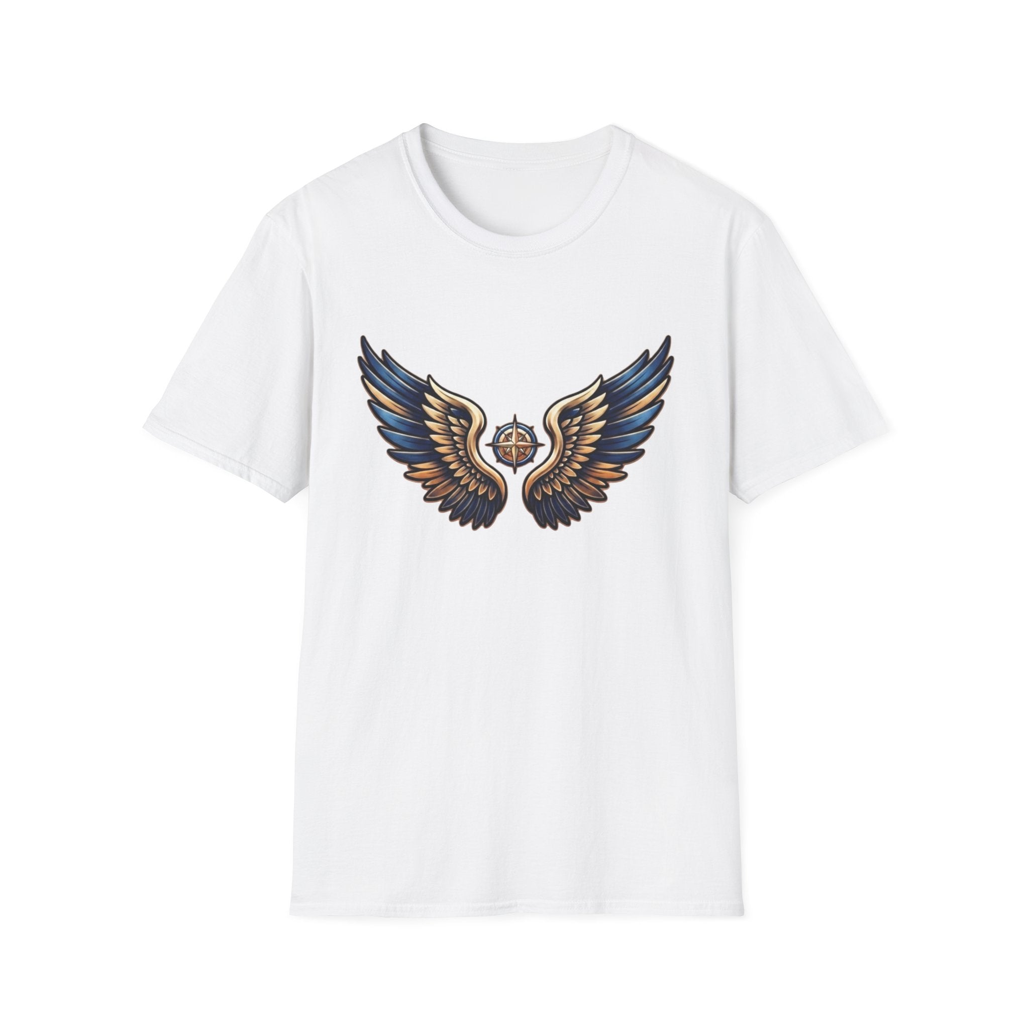 Gold Blue Wings T-Shirt — Wings (101)