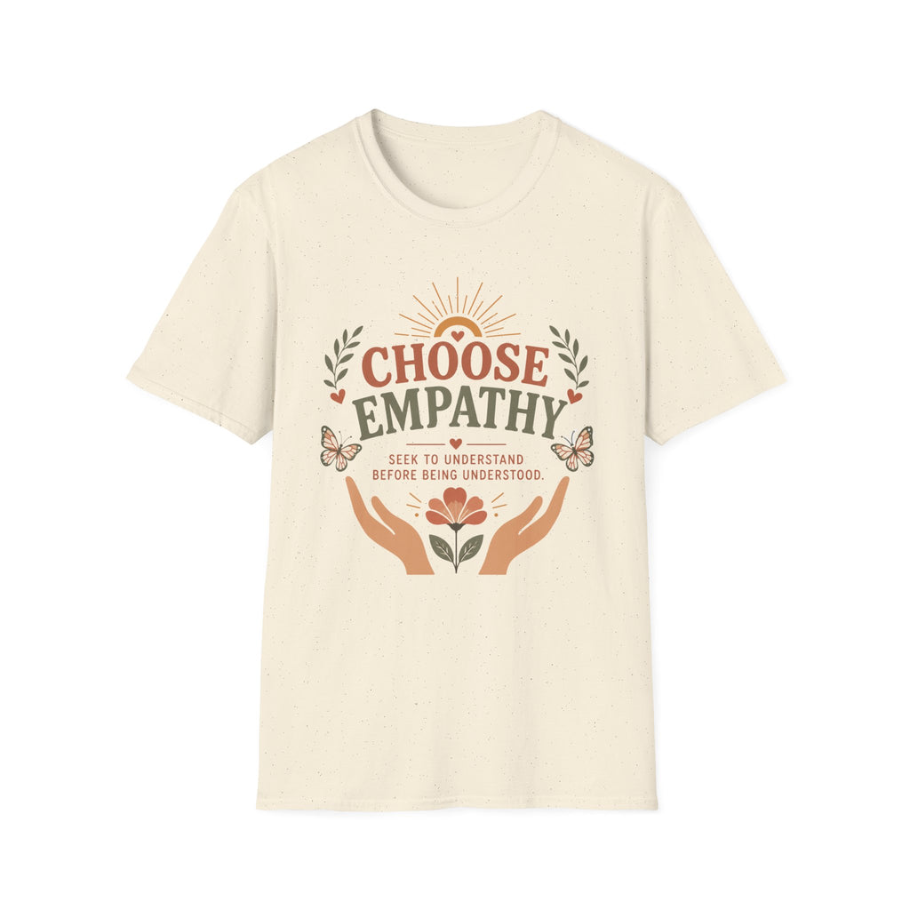 Choose Empathy T-Shirt — Butterfly Hands & Flower (3)