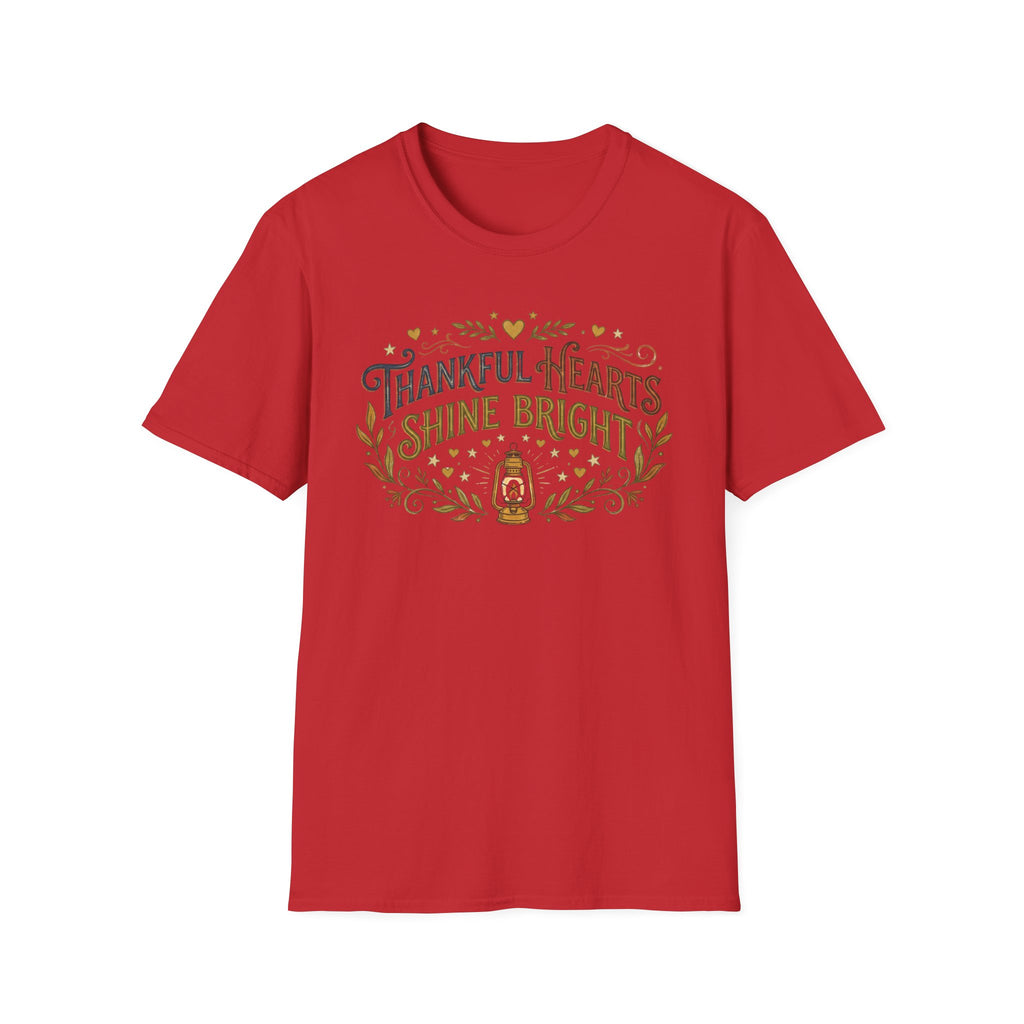 Thankful Hearts Shine Bright T-Shirt — Star Heart & Lantern (25)
