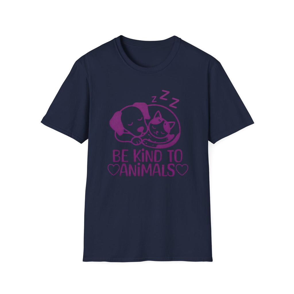 Be Kind To Animals T-Shirt — Dog & Cat (132)