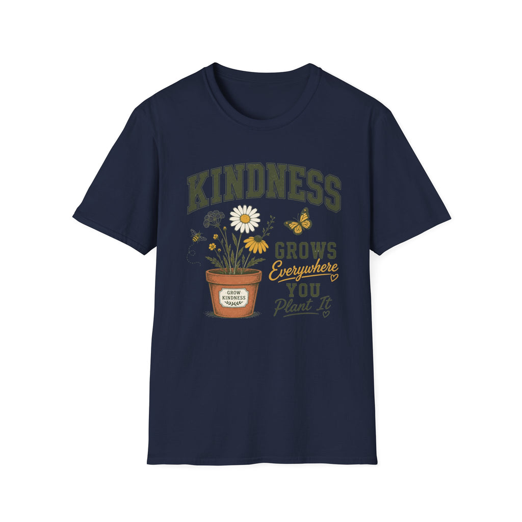 Kindness Grows T-Shirt — Butterfly Potted Daisy (2)