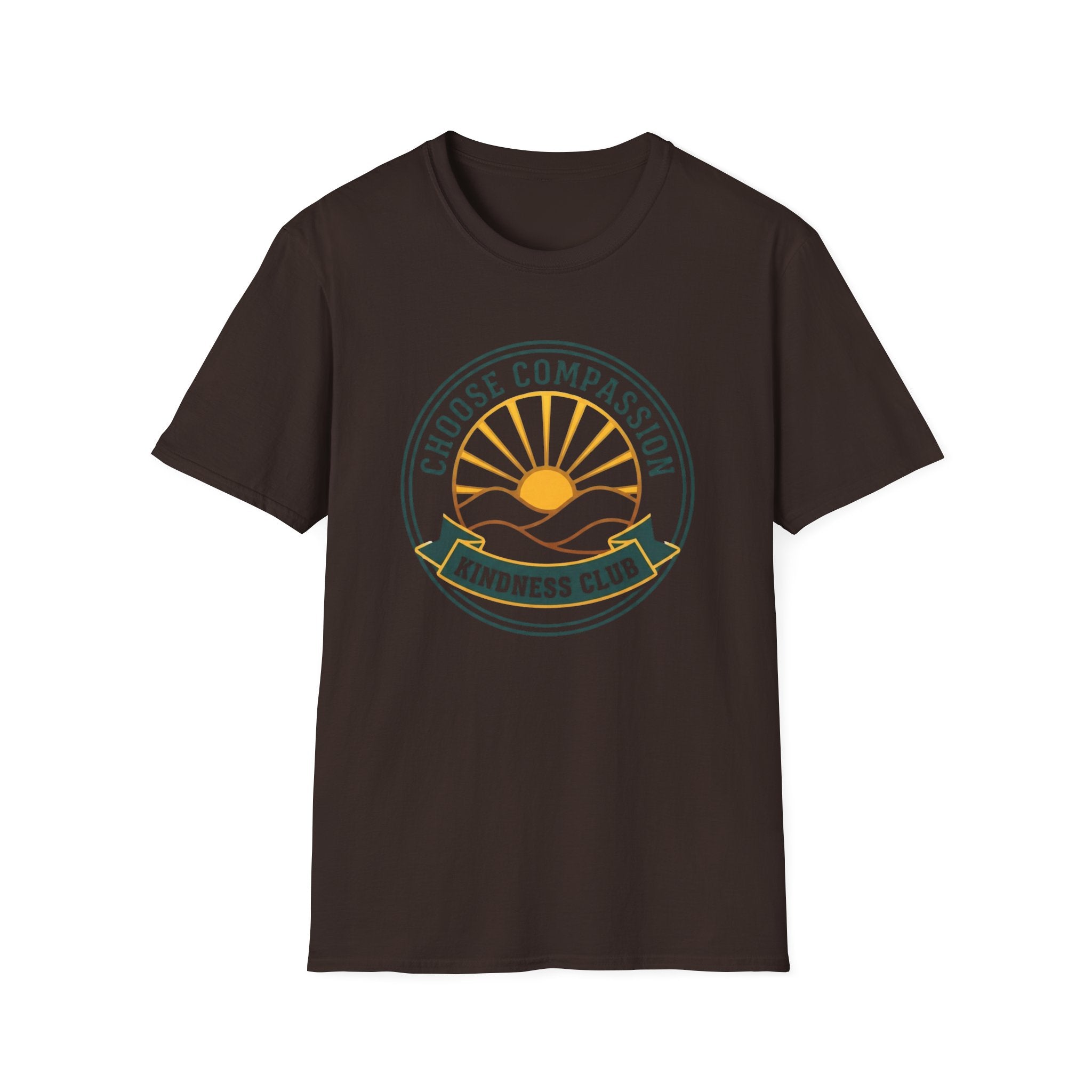 Choose Compassion Kindness Club T-Shirt — Emblem Sun Mountains (64)