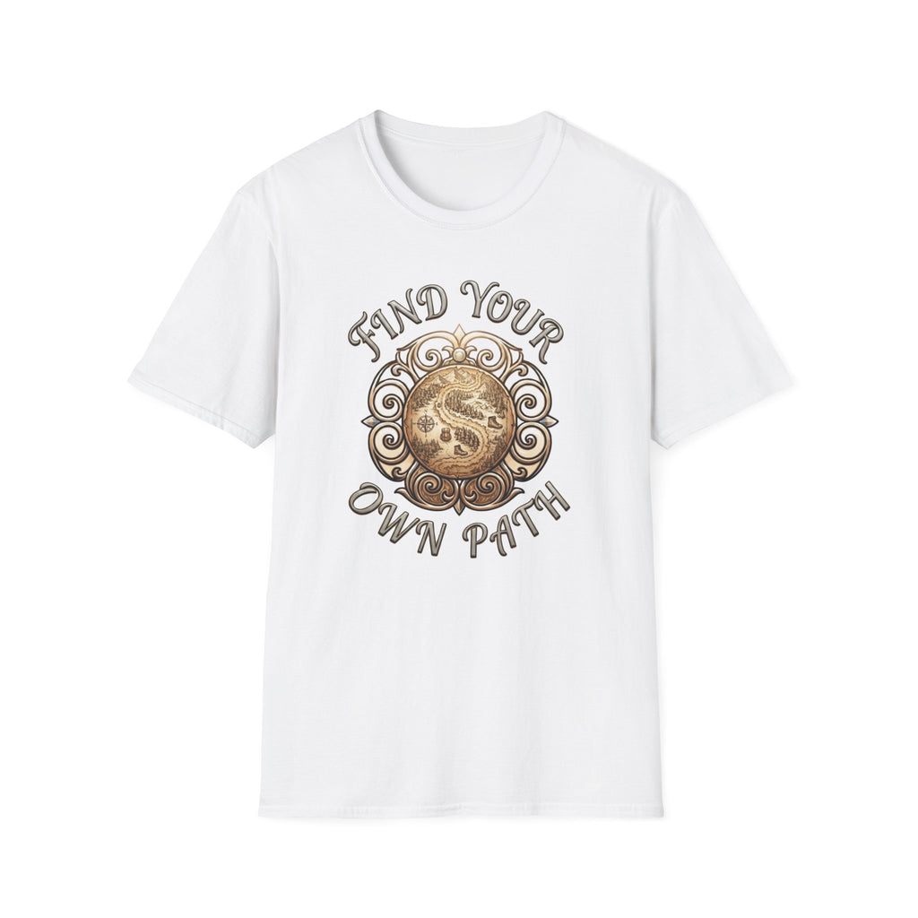 Find Your Own Path T-Shirt — Map of Path (75)