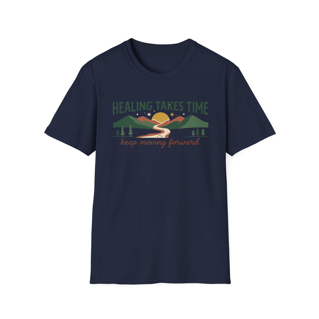 Healing Takes Time T-Shirt — Road Mountain & Sun (31)