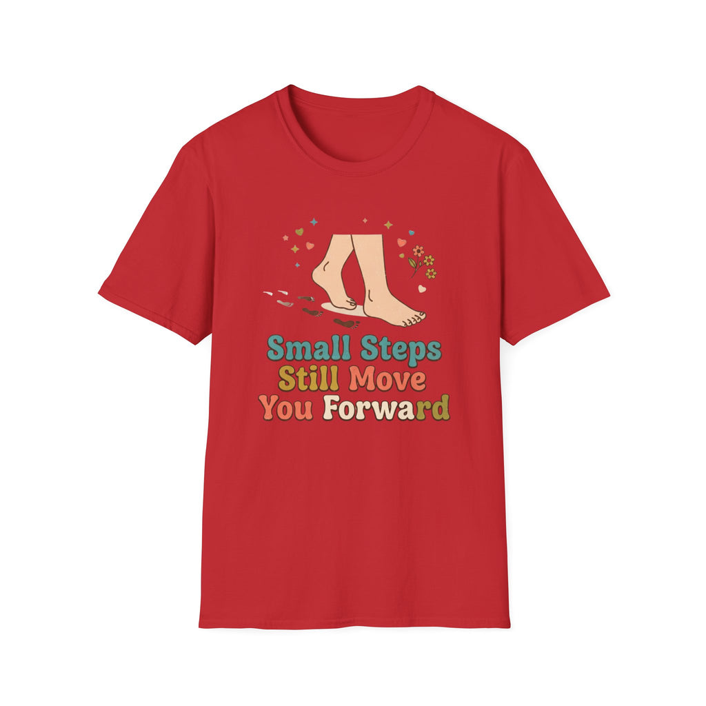 Small Steps Still Move You Forward T-Shirt — Stars & Feet (87)