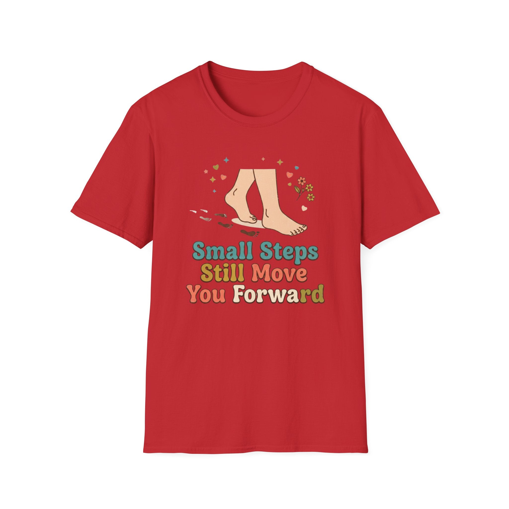 Small Steps Still Move You Forward T-Shirt — Stars & Feet (87)