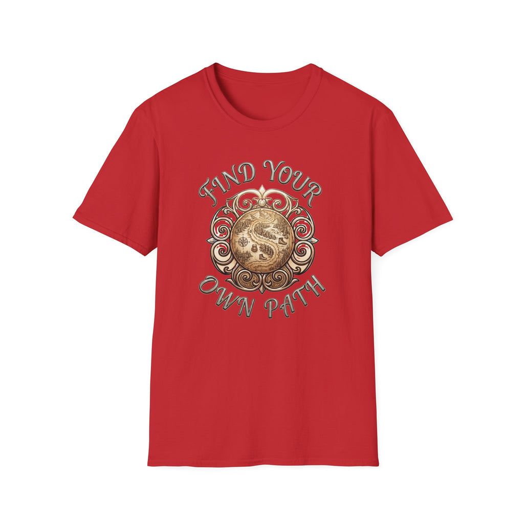 Find Your Own Path T-Shirt — Map of Path (75)