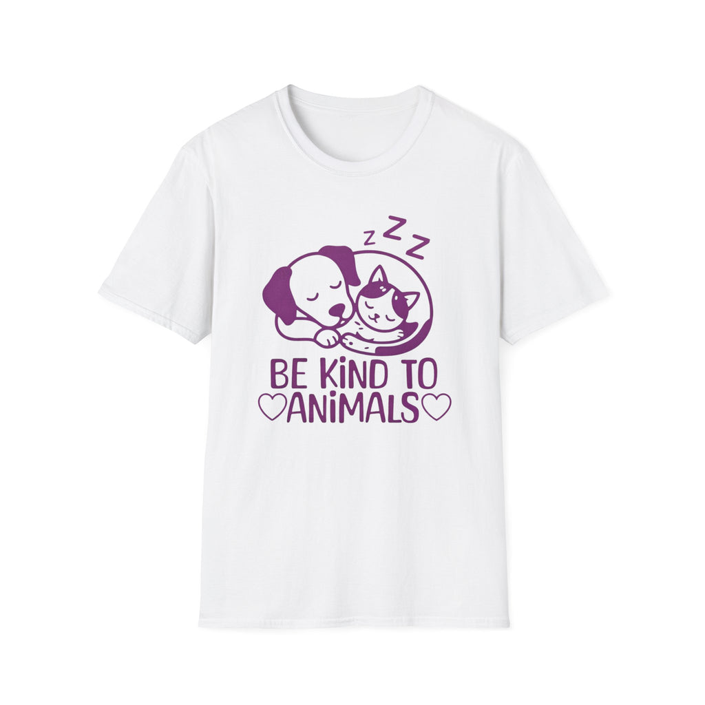 Be Kind To Animals T-Shirt — Dog & Cat (132)