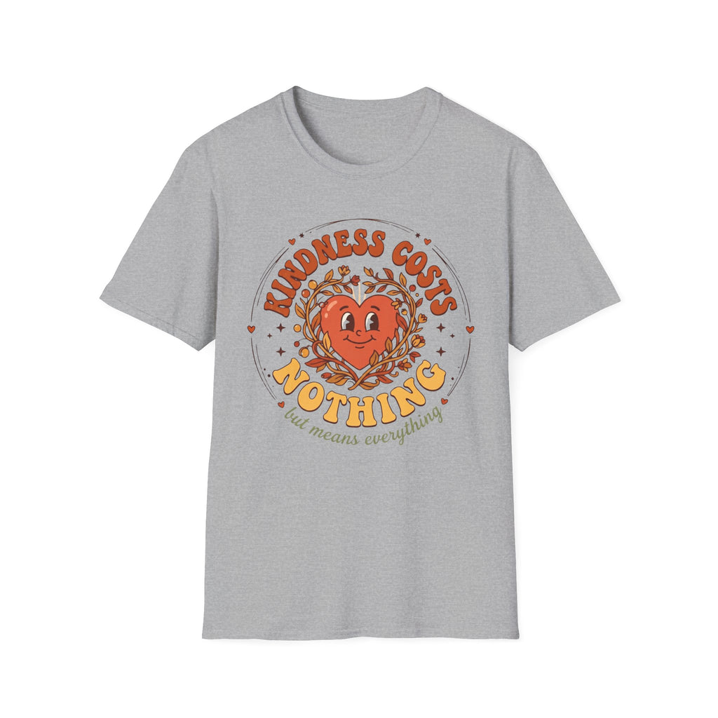 Kindness Costs Nothing T-Shirt — Heart Stars Wreath (21)