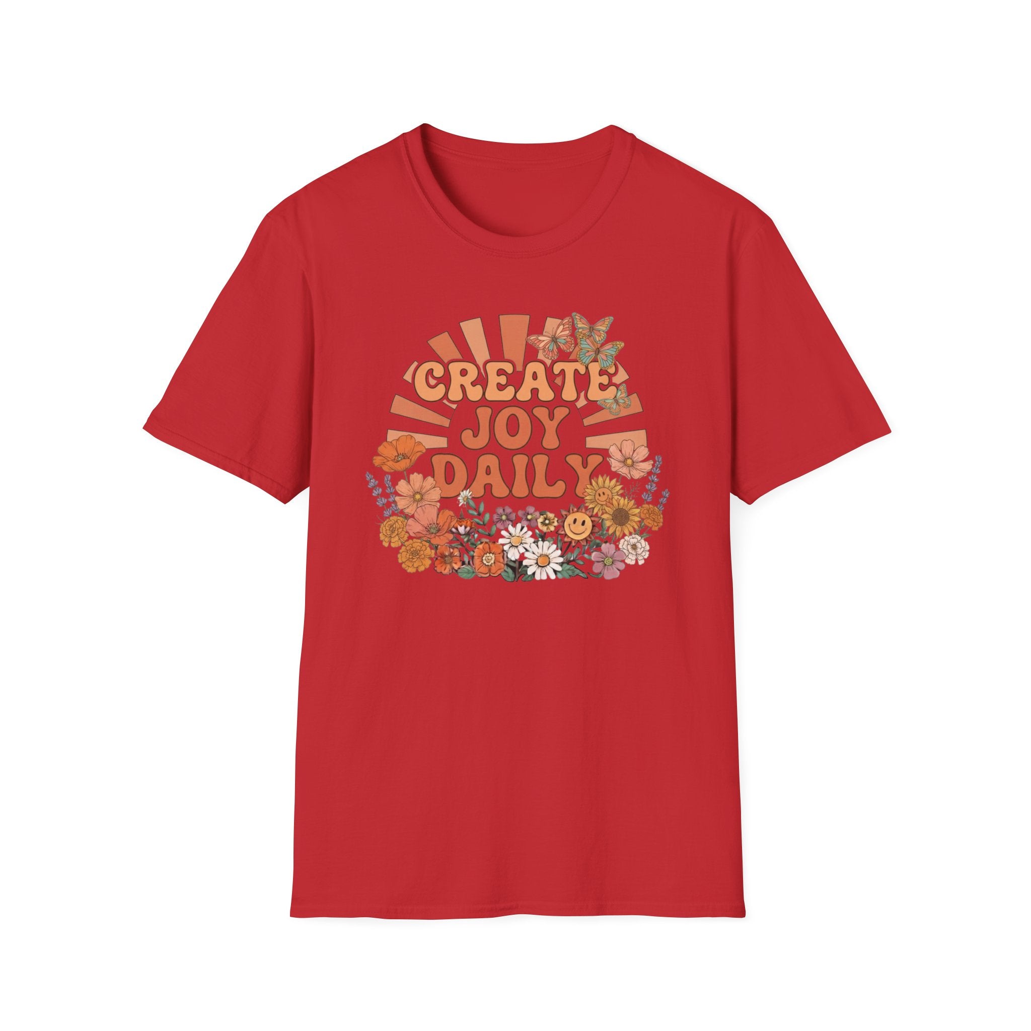Create Joy Daily T-Shirt — Butterfly Flowers (81)