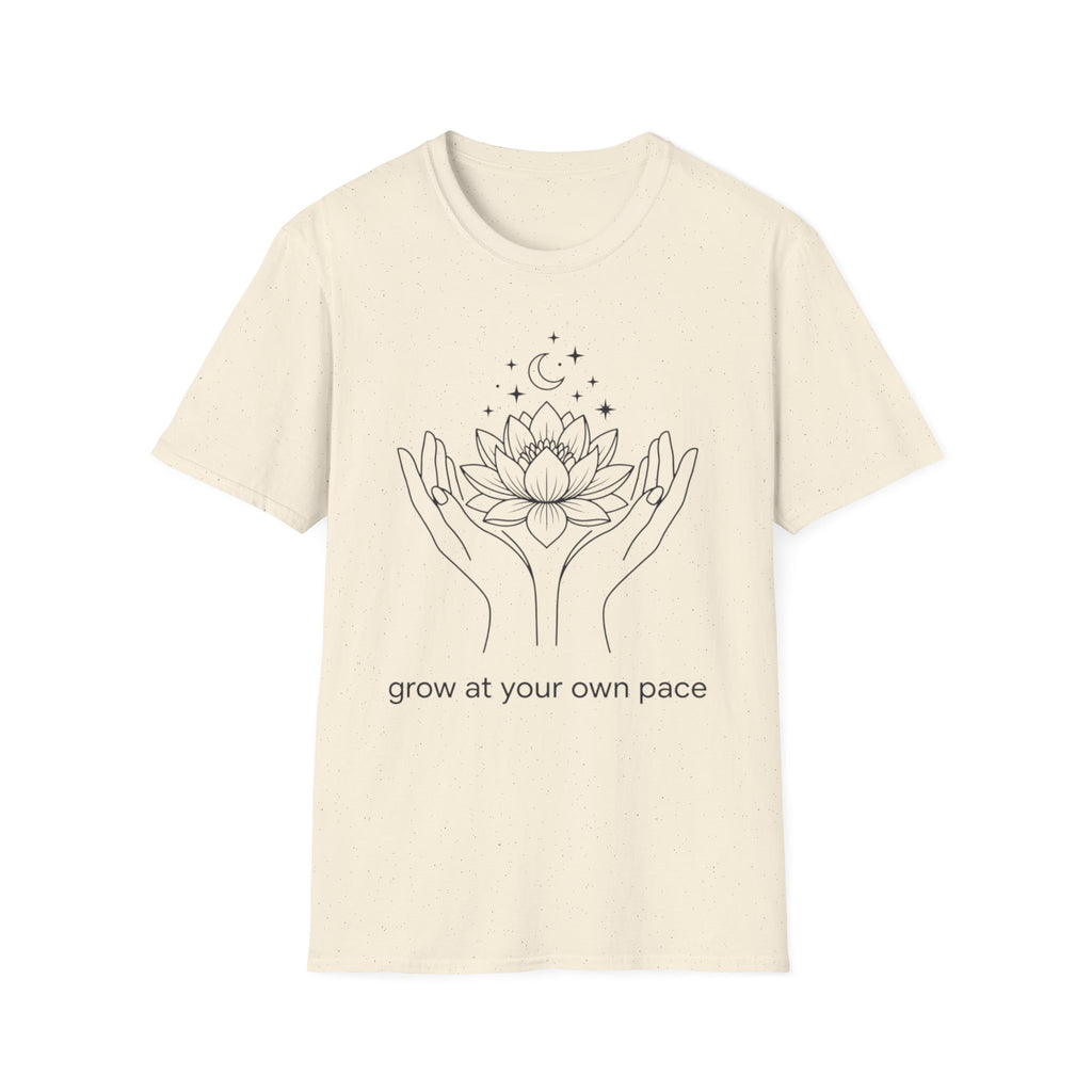 Grow At Your Own Pace T-Shirt — Hand Flower (6)