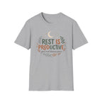 Rest Is Productive T-Shirt — Moon & Stars (32)